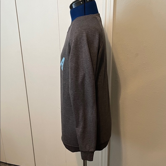 Gray 'MAMA' Crew Neck Sweatshirt in Raglan Style Cotton Blend | Size S Small - Picture 3 of 11